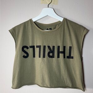THRILLS CROPPED COTTON TEE - New with Tags.